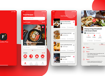 Foodies App Mockup design designer love mobile design uiux ux wireframe