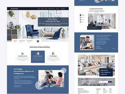 Web UI Design for RenovateDeco Application design designer designlove graphic design logo uidesign