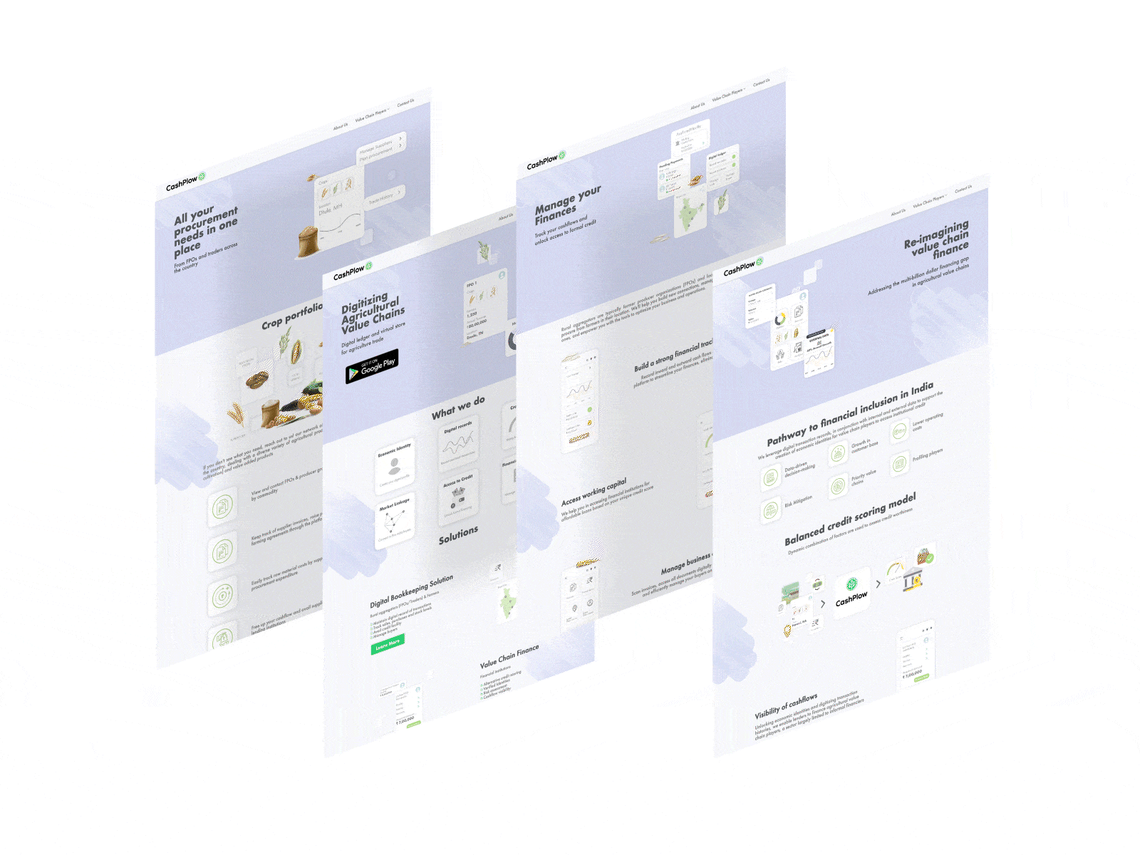 Cashplow - Concept web design for agricultural platform after effects agricultural app agricultural finance agriculture agriculture website animation design farming figma finance graphic design green motion graphics ui uiux user experience user interface website website design website development