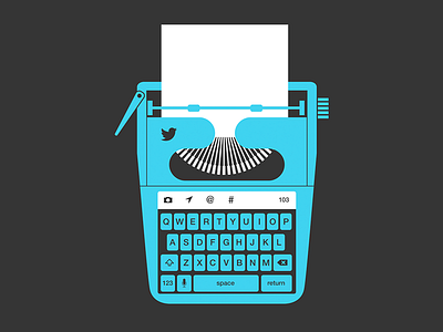 Tweet Tweet illustration twitter typewriter