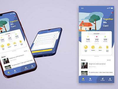 UI Design : FLOOD REPORTING APP UI