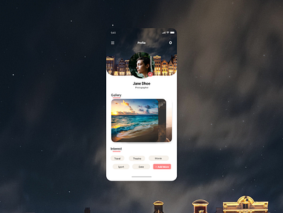 UI DESIGN : Profile Page adobexd app dailyui design figma ui uiux ux