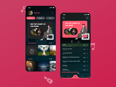 UI Design : Online Stream Music APP