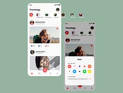 UI Design: Social Media App adobexd app dailyui design figma product design ui uidesign uiux uiuxdesign ux uxdesign