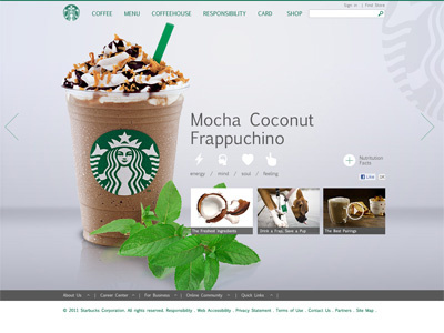 Starbucks Homepage Redesign Concept