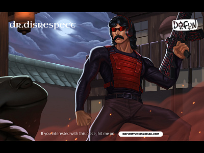 DrDisrespect animation art artist artwork badges digital painting drdisrespect illustration overlay painting painting brushes screen sketch streamer twich emotes twitch