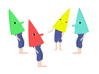 Dancing Weirdo(s) animation beatdriven colorful crazy dance fun triangles weirdos