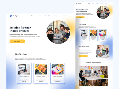 Digital Agency Landingpage agency dailyui design desktop digital landingpage ui ux website