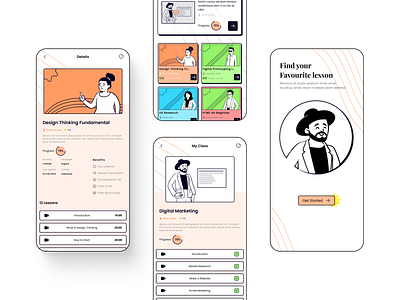 Learning App UI app dailyui design graphic design iphone learning mobile ui ux website