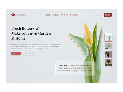 Flowerlish Homepage branding bucket dailyui design flower garden gift graphic design ui ux website