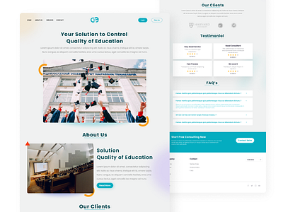 Education Landing Page dailyui design education kpi landingpage ui university ux website