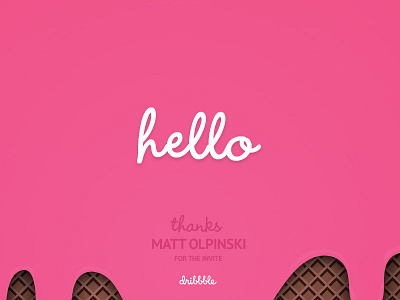 Thanks for the invite! debut first first shot ice cream invite logo shot thank you thanks ui ux