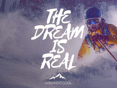 Dream branding design digital logo marketing mountains outdoors ski skiing winter ui