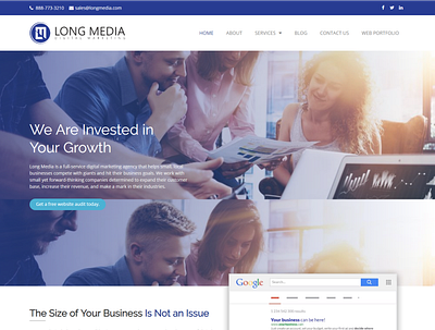 Nationwide Digital Marketing Agency Long Media Digital Marketing custom customization design ux web wordpress