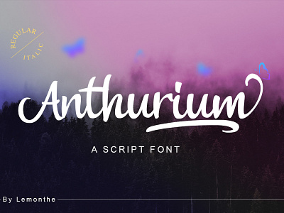 Anthurium script font branding fonts handlettering typogaphy