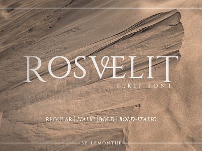 RosveliT serif font branding design typeface typogaphy