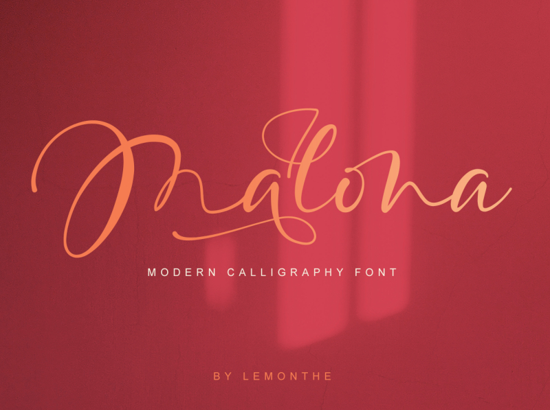 Malona Calligraphy Font by Lemonthe on Dribbble