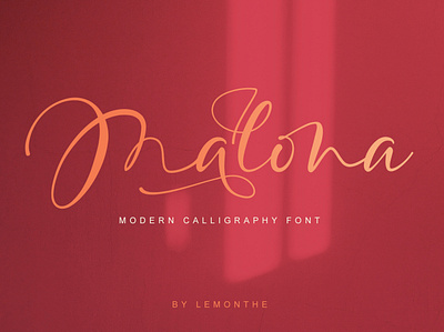 Malona Calligraphy Font branding calligraphy design font fonts handlettering typeface typogaphy