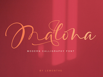 Malona Calligraphy Font