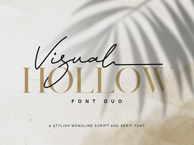 Visual Hollow Font Duo branding design fonts handlettering monoline signature font typeface typogaphy