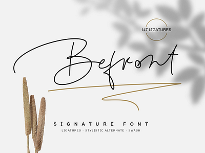 Befront - Signature Font branding design fonts handlettering logo monoline signature font typeface typography