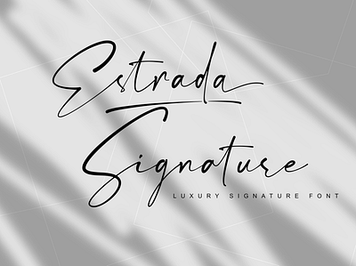 Estrada Signature Font branding calligraphy design fonts handlettering logo signature font typeface typogaphy typography