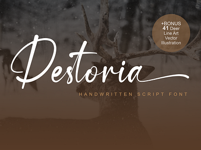 Destoria Handwritten Font branding calligraphy design fonts handlettering illustration logo typeface typography vector