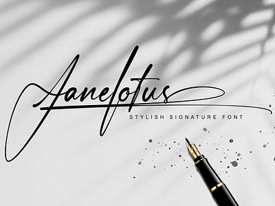 Janelotus - Signature Font branding calligraphy design fonts handlettering illustration signature font typeface typography