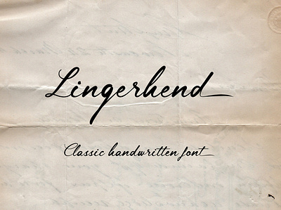 Lingerhend Script Font branding calligraphy design fonts handlettering logo typeface typography