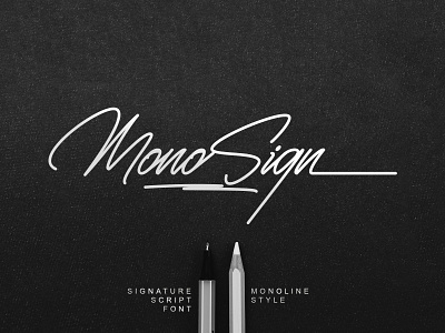 Monosign - Signature Font branding design fonts handlettering monoline signature font typeface