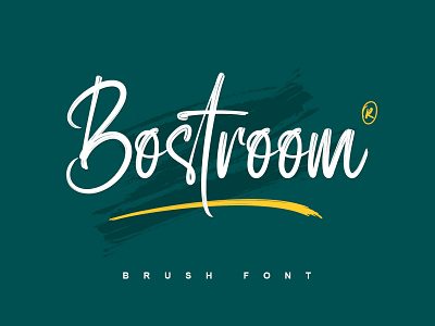 Bostroom | Brush Font branding brush fonts handlettering logotype typeface typography