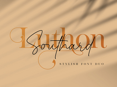 Luthon Southard Font Duo branding design fonts handlettering logotype monoline typography