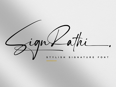 SignRathi - Signature Font