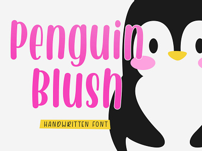 Penguin Blush - Handwritten Font design fonts handwritten typeface typography