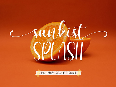 Sunkist Splash Font branding calligraphy design fonts handlettering typeface typography