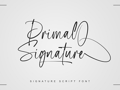 Primal Signature Font branding calligraphy design fonts handlettering signature typeface typography