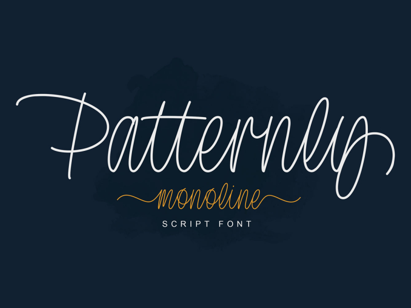 Patternly - Monoline Script Font by Lemonthe on Dribbble