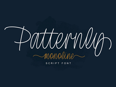 Patternly - Monoline Script Font branding calligraphy design fonts handlettering logo typeface typography