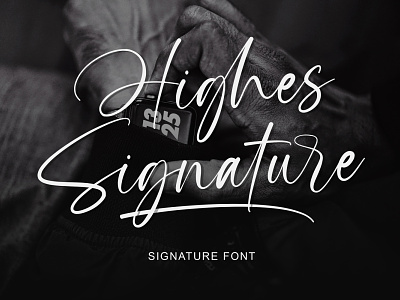 Highes Signature Font branding calligraphy design fonts graphic design logo typeface typography