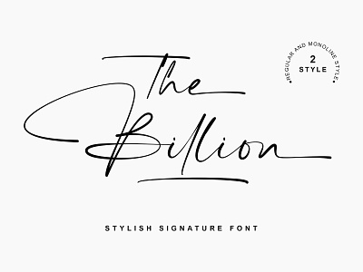 The Billion branding calligraphy design fonts handlettering logo typeface typography
