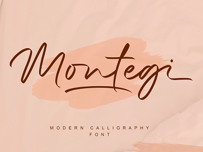Montegi - Modern Calligraphy Font branding calligraphy fonts handlettering typeface typography