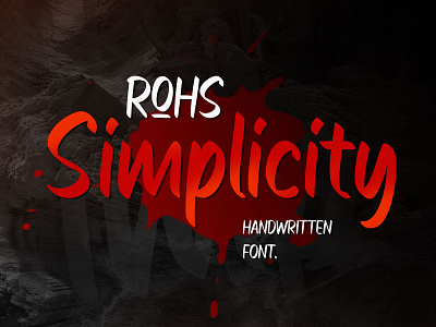 ROHS Simplicity branding design font fonts typeface typography