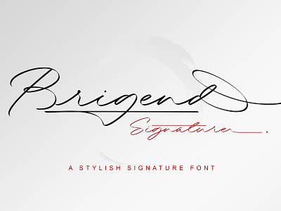 Brigend Signature branding calligraphy design fonts typeface typography
