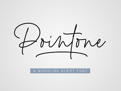 Pointone - Monoline Script Font