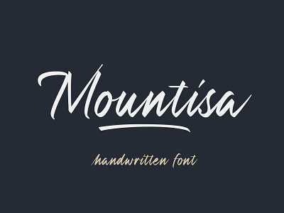 Mountisa - Handwritten Font branding design font graphic design handlettering logo typeface typography ui