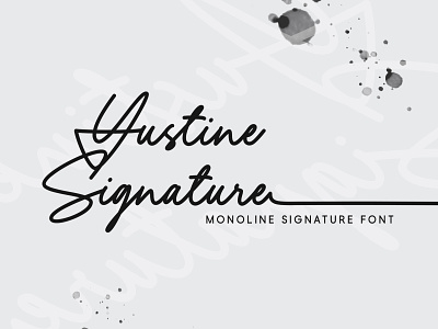 Yustine Signature Font branding calligraphy design fonts handlettering logo typeface typography