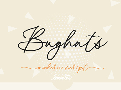 Bughats - Modern Script branding calligraphy design fonts handlettering illustration logo typeface typography ui