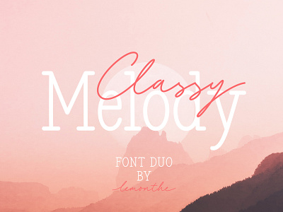 Classy Melody - Font Duo branding calligraphy design fonts handlettering illustration logo typeface typography ui