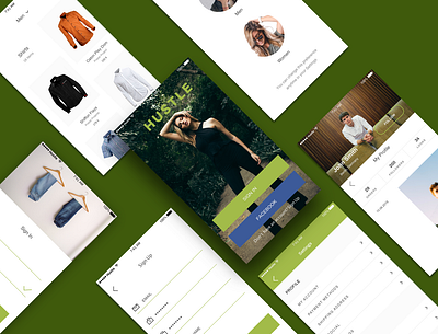 Hustle - E-commerce App app design photoshop ui ux