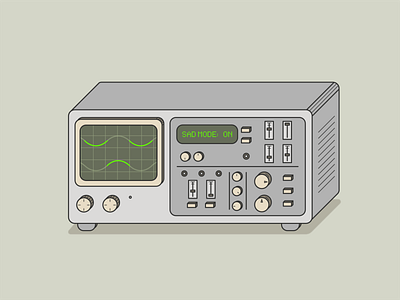 sad oscilloscope illustration illustrator vector